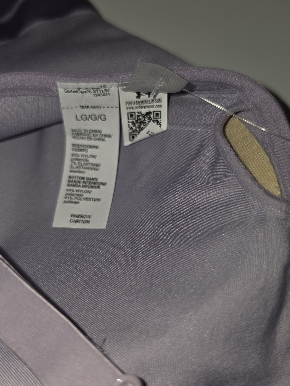 NWT Under Armour Seamless Light Support Sports Bra Purple Large - Picture 3 of 9